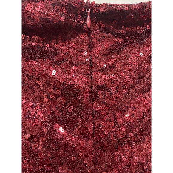 Nikibiki Sequin Tank Cocktail Party Ruffle Dress Women’s Small Ruby Wine - Picture 8 of 10